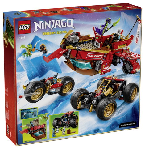 LEGO® NINJAGO 71869 Sivatagi tengerész játék teherautó gyerekeknek 3 jármű és 6 minifigura 9. kép
