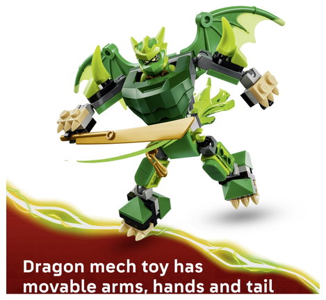LEGO® NINJAGO 71862 Lloyd Sárkány Mech csatakészlete akciófigurával és 3 minifigurával 5. kép
