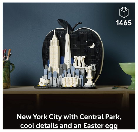 LEGO® ARCHITECTURE 6588557 New York City – A Nagy Alma Építőkészlet, Szobadekoráció Felnőtteknek 3. kép