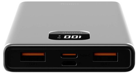 Allity APB-100 Powerbank 10000 mAh Quick Charge, Power Delivery LiPo USB-C®, USB-A Szürke 2. kép