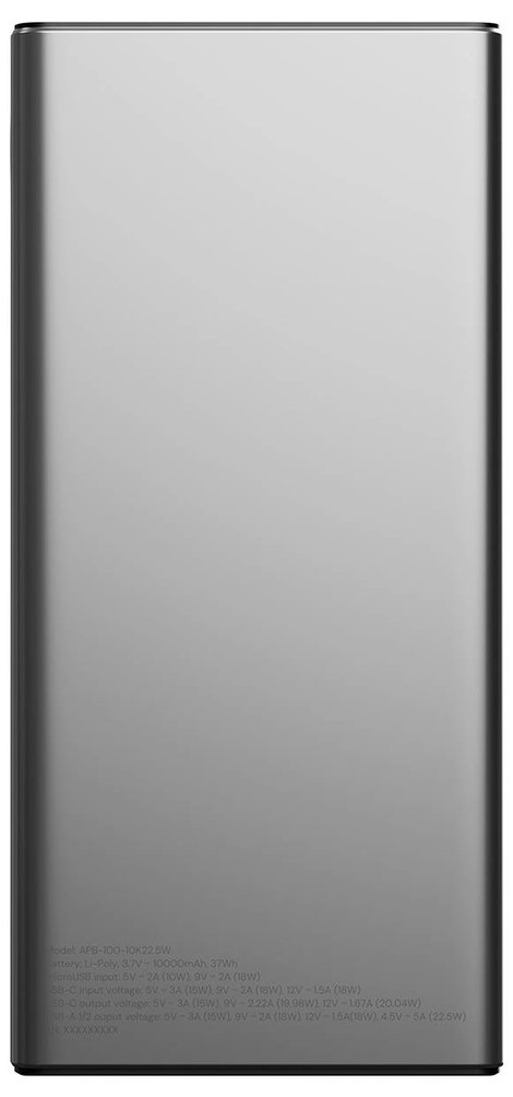 Allity APB-100 Powerbank 10000 mAh Quick Charge, Power Delivery LiPo USB-C®, USB-A Szürke 5. kép