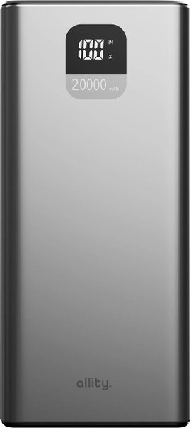Allity APB-100 Powerbank 20000 mAh Quick Charge, Power Delivery LiPo USB-C®, USB-A Szürke állapotjel