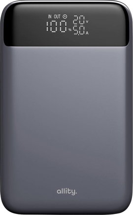 Allity APB-200 Powerbank 10000 mAh Power Delivery, Quick Charge LiPo USB-A, USB-C® Szürke állapotjel