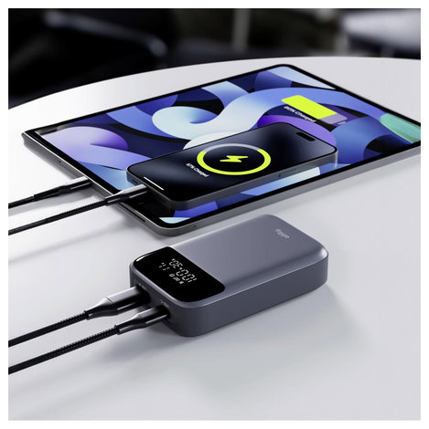 Allity APB-200 Powerbank 10000 mAh Power Delivery, Quick Charge LiPo USB-A, USB-C® Szürke állapotjel 5. kép