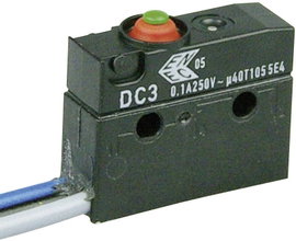 Cherry Switches Szubminiatűr kapcsoló, 250 V/AC DC3 DC3C-C3AA 1 váltó Litze 500 mm IP67