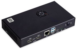 Raspberry Pi® SBC ház Alkalmas: Raspberry Pi® Aktív hűtővel Fekete