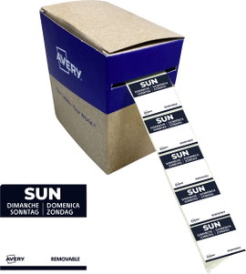 Avery-Zweckform DLSSUNREV-1000 Többfunkciós címkék 25 x 25 mm Papír Fekete 1 db Leoldható Kézi felir