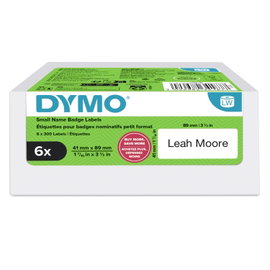 DYMO Etikett tekercs 89 x 41 mm Fehér 6 tekercs Leoldható 2234187 Névtábla etikett