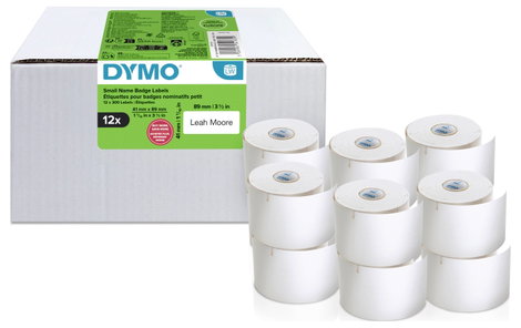 DYMO Etikett tekercs 89 x 41 mm Fehér 12 tekercs Leoldható 2234183 Névtábla etikett 2. kép