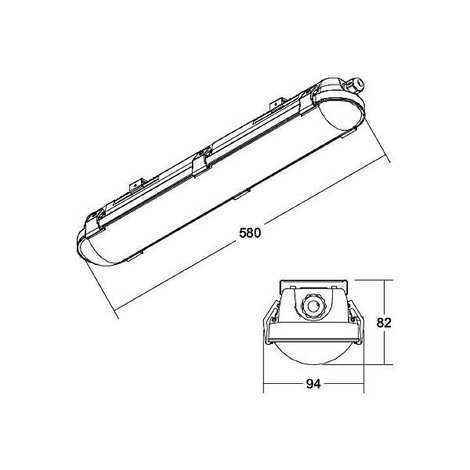 Brumberg 78011114 LED-es lámpa nedves helyiségbe LED 18 W Fehér Szürke 2. kép