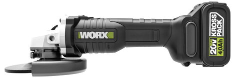 Worx WU928 Akkus fúrókalapács, Akkus sarokcsiszoló, Akkus ütvefúrógép 20 V 5 Ah Lítiumion 2. akkuval 7. kép