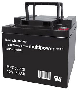multipower MPC50-12I Ólomakku 12 V 50 Ah Ólom-vlies (AGM) (Sz x Ma x Mé) 199 x 171 x 166 mm M6 csava