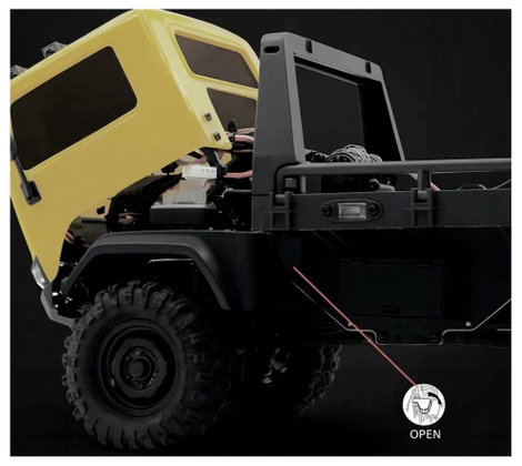Hobby Plus 1:18 CR-18P Arktos 6x6-V1.5 Sand-Col. RTR 1:18 Brushed RC modellautó Elektro Rock Crawler 5. kép