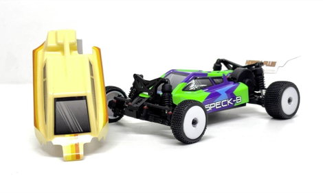 Hobby Plus 1:24 2WD Buggy Speck-B RTR (Green & Creme) Limited Edition Krém, Zöld Brushed 1:24 RC kez