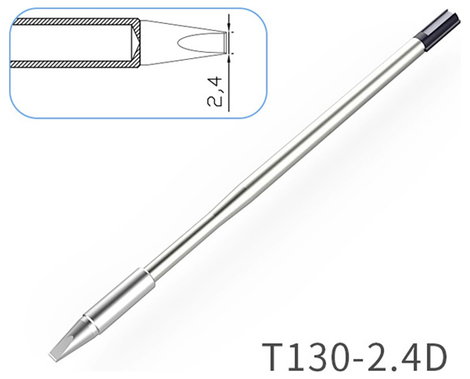 Atten T130-2.4D Forrasztóhegy Véső forma Hegy méret 2.4 mm Csúcs hossza 26 mm Tartalom, tartalmi egy 2. kép
