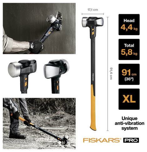 Fiskars IsoCore™ 1020164 Pörölykalapács 5.67 kg 914 mm 1 db 2. kép