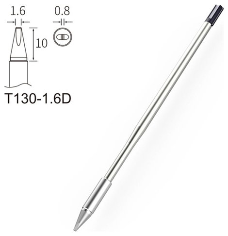 Atten T130-1.6D Forrasztóhegy Véső forma Hegy méret 1.6 mm Csúcs hossza 26 mm Tartalom, tartalmi egy 2. kép