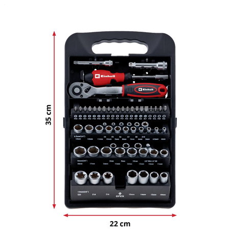 Einhell 372450 Bit készlet 61 részes Egyeneshornyú, PH, PZ, T profil 2. kép
