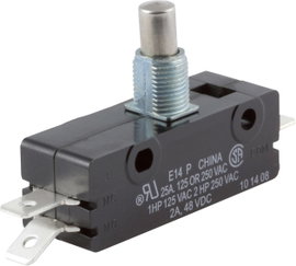 Mikrokapcsoló 250 V/AC 25 A 1 x BE/(BE) Cherry Switches E14-00M nyomó 1 db