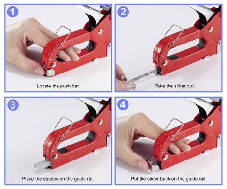 TOOLCRAFT TO-10666239 Kézi tűzőgép Kapocs típus 53-as típus, Typ 1008F Kapocs hosszúság 4 - 14 mm 5. kép