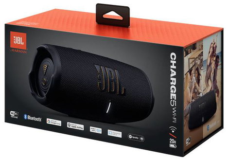JBL Charge 5 Wifi Bluetooth hangfal Porálló, Vízálló, Kültéri, Powerbank funkció Fekete 7. kép