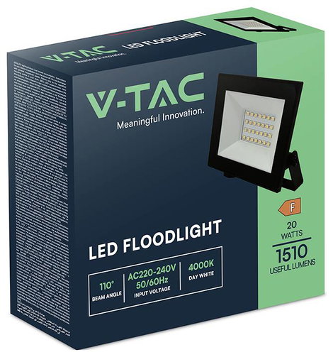 V-TAC VT-44022 23984 LED-es fényszóró EEK: F (A - G) 20 W Fényszín (fényforrás): Semleges fehér 3. kép