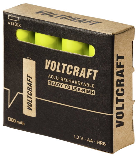 VOLTCRAFT Ceruzaakku NiMH 1300 mAh 1.2 V 4 db 3. kép