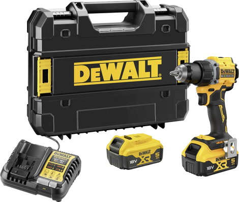 DEWALT DCD794P2T-QW+DCB182-XJ Akkus fúrócsavarozó 18 V 5 Ah Lítiumion 2. kép