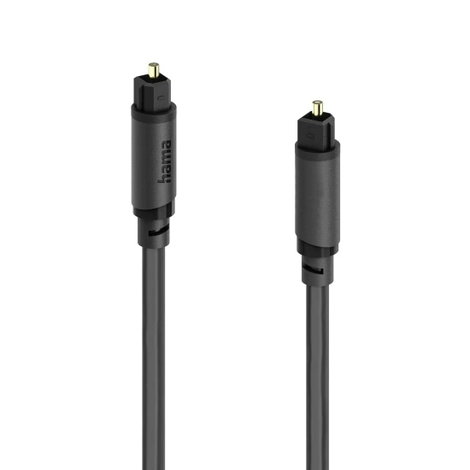 Hama 00202018 Toslink Audio Csatlakozókábel [1x Toslink dugó (ODT) - 1x Toslink dugó (ODT)] 5 m Feke
