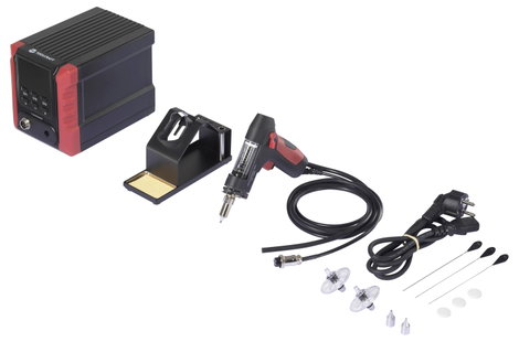 TOOLCRAFT TC-8955 Kiforrasztó állomás digitális 150 W 300 - 480 °C Ónszippantó pumpával 4. kép