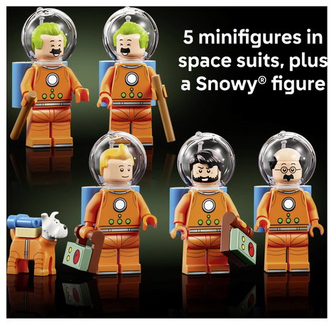6589580 LEGO® IDEAS Tintin holdrakétái Felnőtt készlet 6 Tintin karakterrel 7. kép