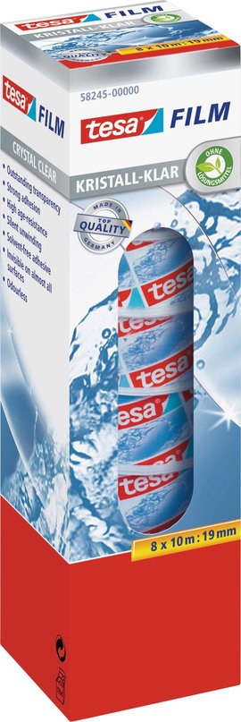 tesa 58245-00000-01 tesafilm kristálytiszta Átlátszó (H x Sz) 10 m x 19 mm 8 db