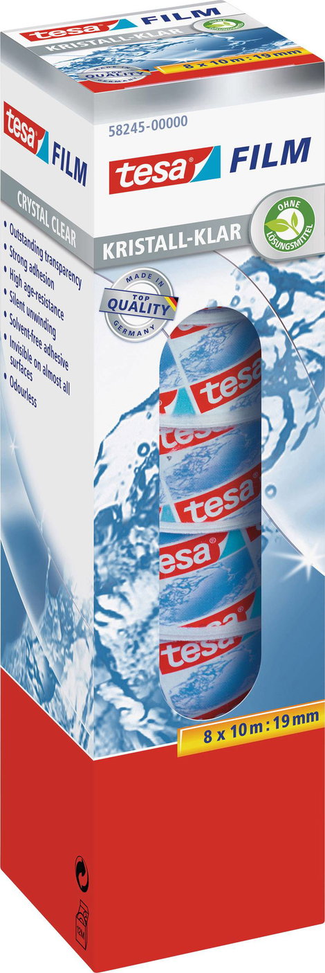 tesa 58245-00000-01 tesafilm kristálytiszta Átlátszó (H x Sz) 10 m x 19 mm 8 db