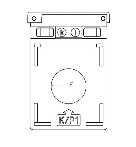 Celsa ALO R21 50/1A 1.25VA Kl. 1 70142-0057-0125 Feltűzhető áramátalakító Elsődleges áram 50 A Másod 7. kép