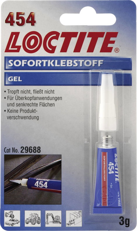 Pillanatragasztó GEL 3 G LOCTITE 454