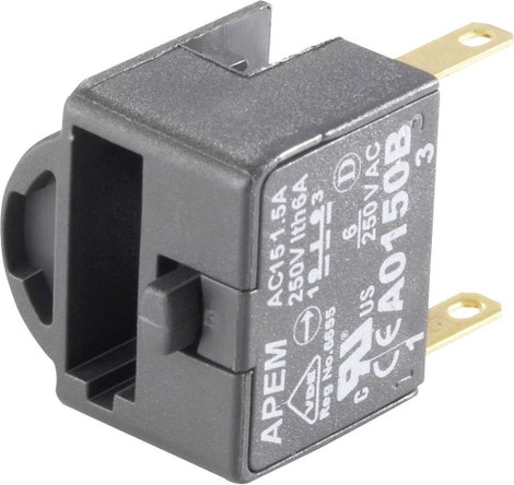 APEM A0152B Érintkező elem 2 váltó Reteszelő, Nyomó 250 V/AC 1 db
