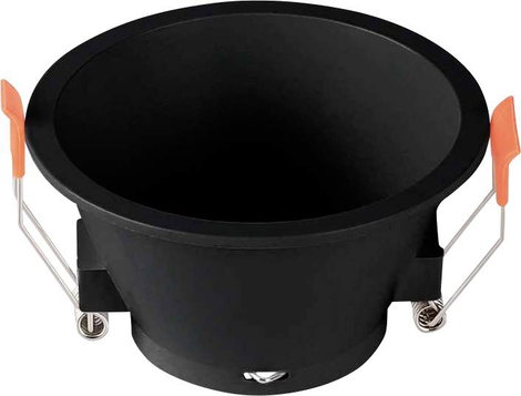 V-TAC VT-925 GU10 FITTING ROUND-BLACK 6637 Beépítő keret Fekete IP20 Fekete