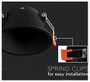 V-TAC VT-925 GU10 FITTING ROUND-BLACK 6637 Beépítő keret Fekete IP20 Fekete 5. bélyegkép