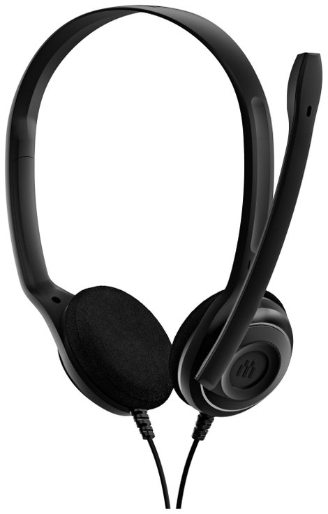 EPOS PC 8 USB On Ear headset Vezetékes Stereo Fekete Mikrofon némítás, Hangerő szabályozás Számítógé