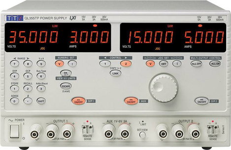 Aim TTi QL355TP SII Labortápegység, szabályozható 0 - 35 V/DC 0 - 3 A 228 W Kimenetek száma 3 x