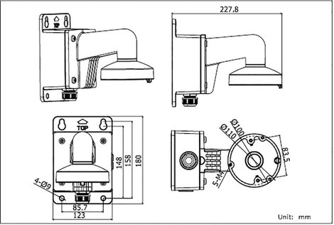 HIKVISION Hikvision DS-1272ZJ-110B - Kamera Kegelhalter DS-1272ZJ-110B 2. kép