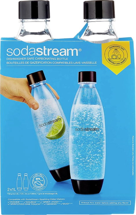 Duo PET palackkészlet 1 l DWS fekete, Sodastream 201100