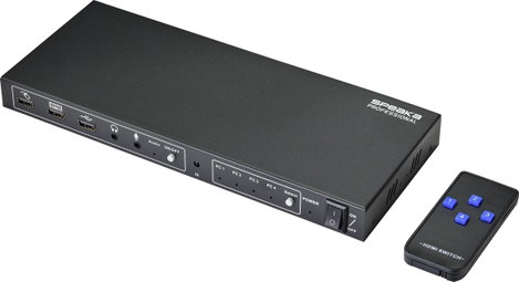 Renkforce 4 port KVM átkapcsoló HDMI USB 3840 x 2160 Pixel, 4096 x 2160 Pixel