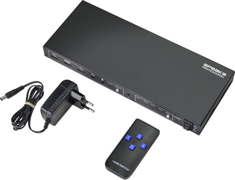 Renkforce 4 port KVM átkapcsoló HDMI USB 3840 x 2160 Pixel, 4096 x 2160 Pixel 5. kép