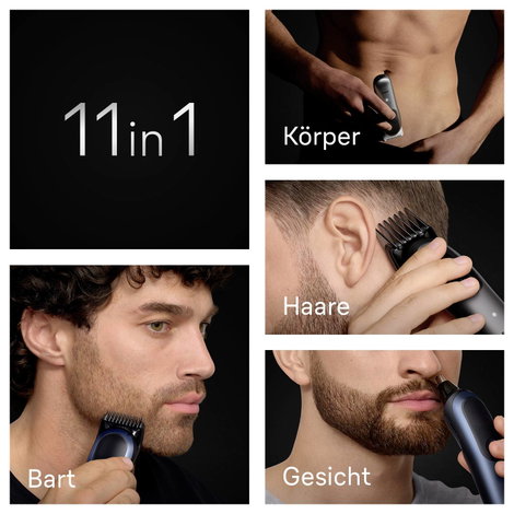 Braun Braun Series 7 All-In-One Style Kit AIO7 Szakállvágóó, Hajvágó, Tesztszőrzet nyíró Fekete, Kék 2. kép