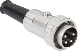 DIN kerek csatlakozóhüvely dugó, egyenes pólusszám: 6 ezüst BKL Electronic 0202005 1 db