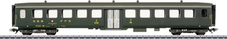 Märklin 043383 H0 könnyű acél kocsik 2. osztály SBB
