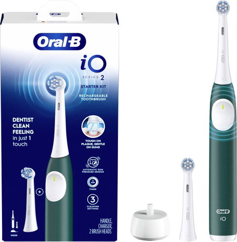 Oral-B Braun Oral-B iO Series 2 mit Reiseetui F 615204 Elektromos fogkefe Zöld