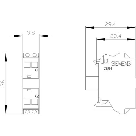 Siemens 3SU1401-1BB60-3AA0 LED modul Fehér 24 V DC/AC 1 db 3. kép