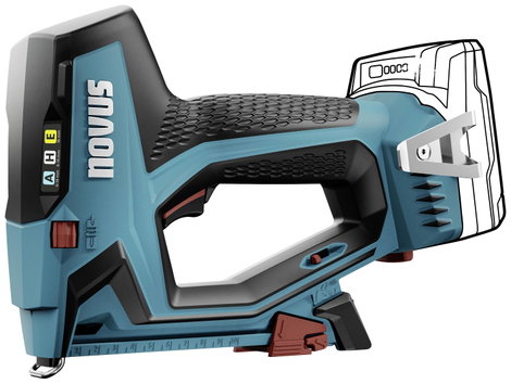 Novus Tools J-550 031-0363 Akkus tűzőgép Kapocs hosszúság 6 - 14 mm akku nélkül, töltő nélkül 2. kép